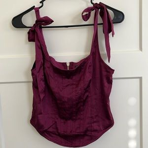 BRAND NEW Missguided Silk Corset Top